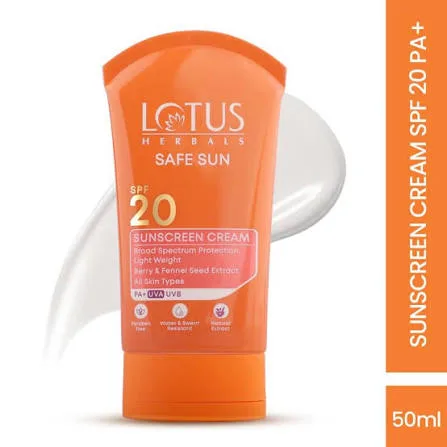Lotus Herbals Safe Sun SPF 20 Sunscreen Cream 50g